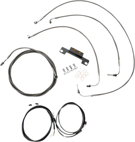 LA Choppers Stainless Complete PnP Cable Kit for Mini Ape Bars (LA-8056KT3-08)