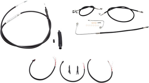 LA Choppers Black Vinyl Cables for Mini Ape Handlebars (LA-8151KT2B-08B)