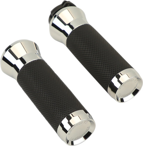 LA Choppers Chrome Throttle-By-Wire Grips (LA-7492-00)