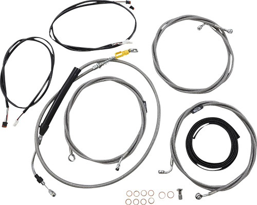 LA Choppers Stainless Complete PnP Cable Kit for 15"-17" Bars (LA-8058KT3-16)