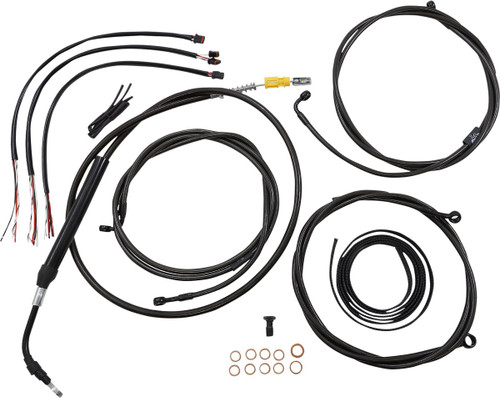 LA Choppers Midnight Complete Cable Kit for 18"-20" Bars (LA-8058KT2-19M)