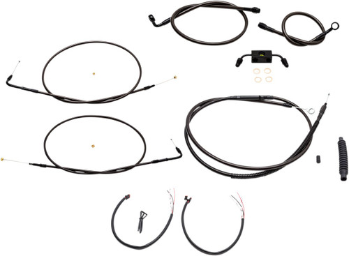 LA Choppers Midnight Complete Cable Kit for 15"-17" Bars (LA-8321KT2-16M)