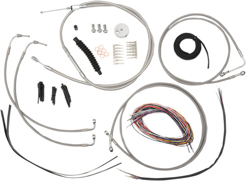 LA Choppers Stainless Complete Cable Kit for Mini Ape Handlebars (LA-8051KT2-08)