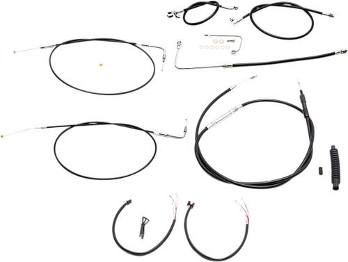 LA Choppers Black Vinyl Complete Cable Kit for 18"-20" Bars (LA-8151KT2A-19B)