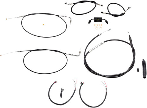 LA Choppers Black Vinyl Complete Cable Kit for 12"-14" Bars (LA-8231KT2-13B)
