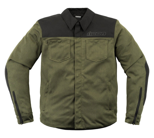 Icon Upstate Mesh Mens Protective Motorcycle Overshirt