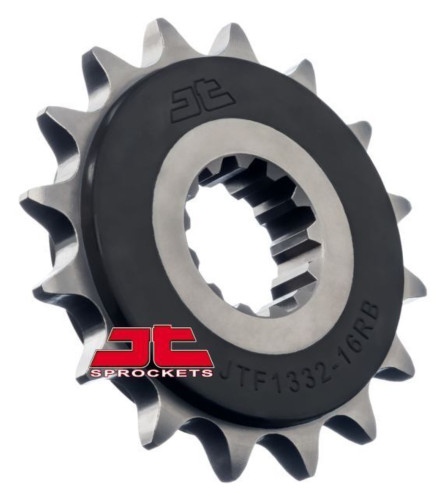 JT Front Sprocket | 16 Tooth | 525 | Rubber Cushioned | Steel (JTF1332.16RB)