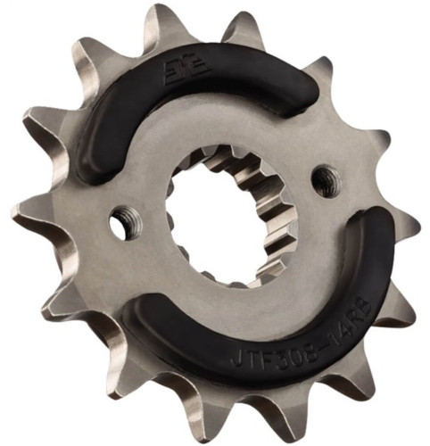 JT Front Sprocket | 14 Tooth | 520 | Steel | Rubber Cushioned (JTF308.14RB)