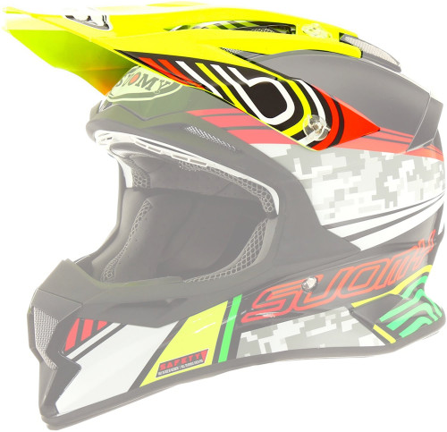 Suomy Alpha Pixel Helmet Visor/Peak Perf-Moto