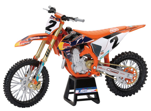 NewRay 1:12 Scale Toy Red Bull KTM 450SX-F Cooper Webb #2 Replica Dirt Bike