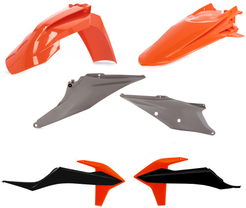 Acerbis Orange/Gray/Black Standard Plastic Body Kit (2791567118)