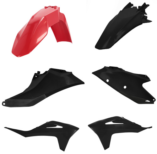 Acerbis Black/Red Standard Plastic Body Kit (2872801018)