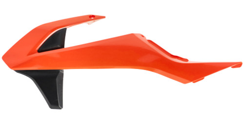 Acerbis Orange/Black Plastic Radiator Shrouds/Scoops (2980605225)