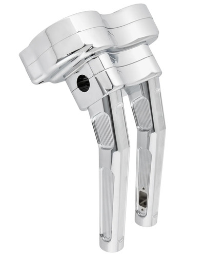 Arlen Ness Method Bagger Chrome Kickback Handlebar Risers & Gauge Pod (520-033)