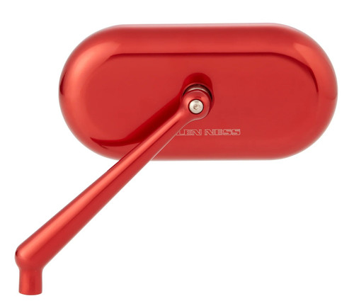 Arlen Ness Forged Oval Red Left Mirror (13-176)