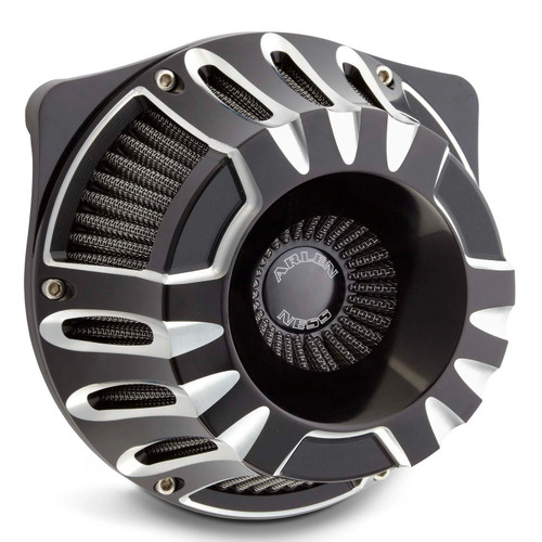 Arlen Ness Deep Cut Inverted Series Black Air Cleaner (18-917)