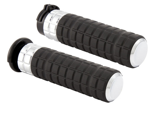 Arlen Ness Speedliner Chrome Fly-by-Wire Handlebar Grips (500-003)