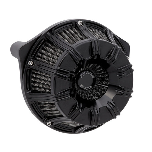 Arlen Ness 10-Gauge Inverted Series All Black Air Cleaner (600-008)