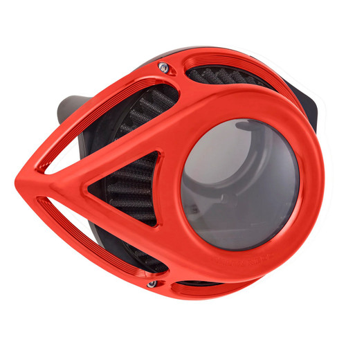 Arlen Ness Clear Tear Red Air Cleaner (18-901)