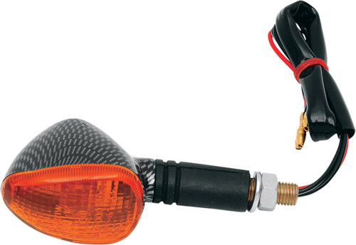 K&S Carbon/Amber Triangular Incandescent Turn Signals 2-Pack (25-8410)