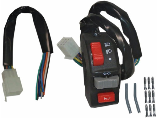 K&S Light/Turn/Kill Handlebar Switch for Offroad w/9-Pin Connector (12-0055CN)