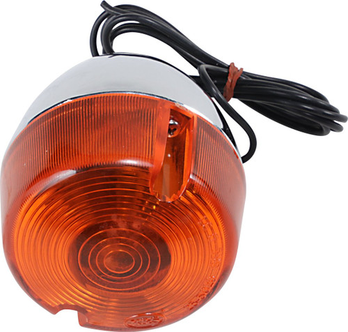 K&S DOT Compliant Chrome Turn Signal w/Amber Lens (25-5096)
