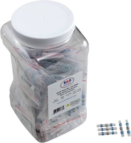 K&S AWG 16-14 Solderless Heat-Shrink Wire Connector 100 Pack (03-2003)