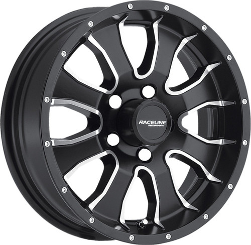 Raceline Mamba Trailer Wheel | Black w/Machined | 15x6 | 6x5.5 (860M-56060)