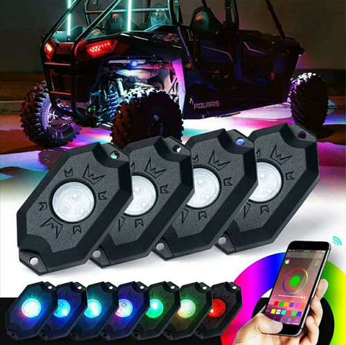 Brite Lites RGB & Bluetooth LED Rock Light Kit (BL-RGBROCK4)
