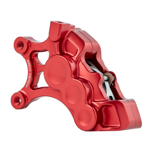 Arlen Ness 11.8" 6-Piston Differential Bore Red Right Brake Caliper (02-229)