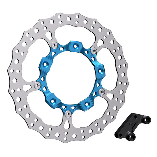 Arlen Ness 14" Billet Big Blue Front Left Brake Rotor (300-001)