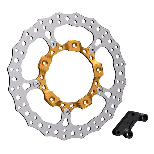 Arlen Ness 14" Billet Big Gold Front Right Brake Rotor (300-006)