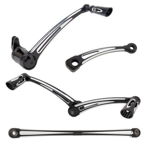 Arlen Ness Deep Cut Black Heel/Toe Foot Control Kit (420-106)