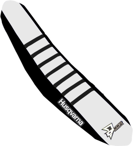 D'Cor Visuals Husqvarna Black/White Ribbed Seat Cover (30-70-407)