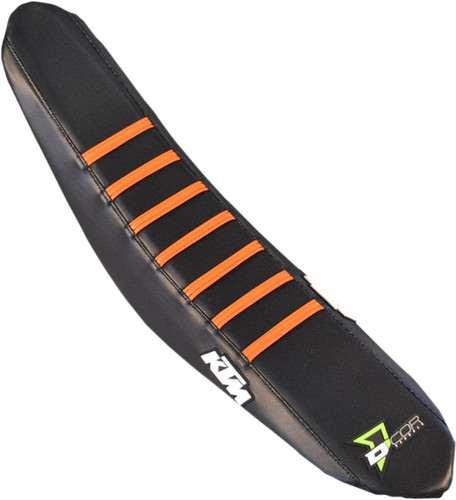 D'Cor Visuals KTM Black/Orange Ribbed Seat Cover (30-30-205)