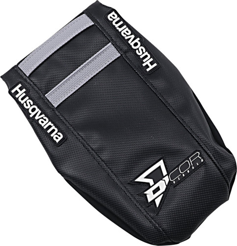 D'Cor Visuals Husqvarna Black/Gray Ribbed Seat Cover (30-70-418)