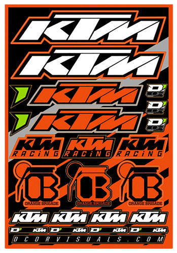 D'Cor Visuals KTM Orange Brigade Decal Sheet (40-30-100)