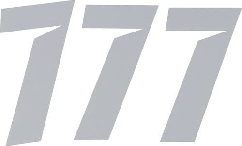 D'Cor Visuals 7" White Slash Number 7 Decal 3 Pack (45-32-7)