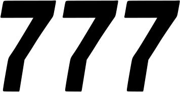 D'Cor Visuals 6" Black Race Number 7 Decal 3 Pack (45-35-7)