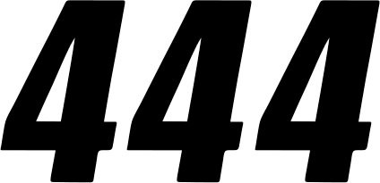 D'Cor Visuals 6" Black SX Number 4 Decal 3 Pack (45-26-4)