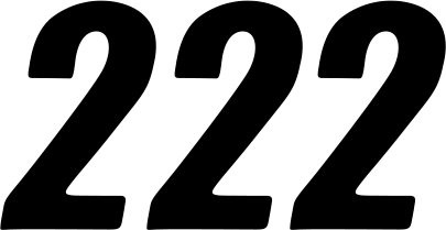 D'Cor Visuals 4" Black SX Number 2 Decal 3 Pack (45-24-2)