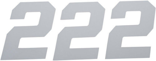 D'Cor Visuals 4" White Race Number 2 Decal 3 Pack (45-34-2)