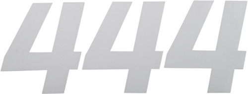 D'Cor Visuals 4" White Race Number 4 Decal 3 Pack (45-34-4)