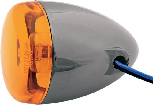 Chris Products Black Nickel Custom Turn Signal w/Amber Lens (8501A-BN)