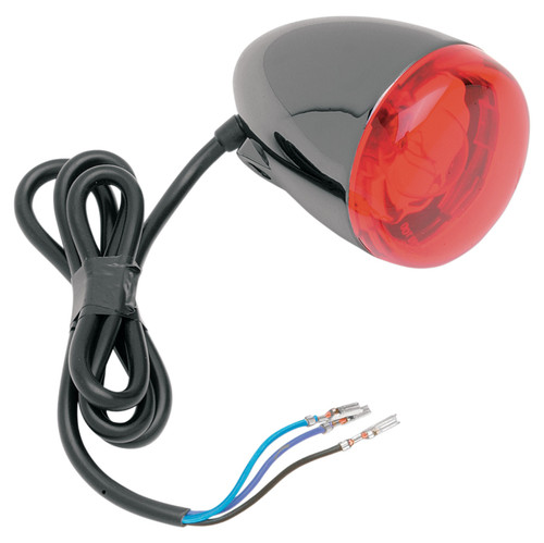 Chris Products Black Nickel Custom Turn Signal w/ Red Lens (8500R-BN)
