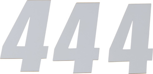 D'Cor Visuals 6" White SX Number 4 Decal 3 Pack (45-16-4)