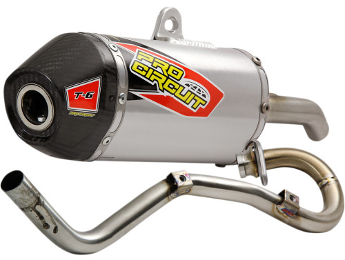 Pro Circuit T-6 Stainless Steel Full Exhaust System w/Carbon End Cap (0111912F)