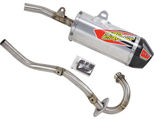 Pro Circuit T-6 Stainless Steel Full Exhaust System w/Carbon End Cap (0111912F)
