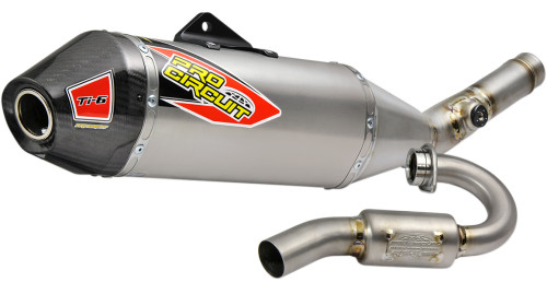 Pro Circuit Ti-6 Titanium Full Exhaust System w/Carbon End Cap (0322125F)