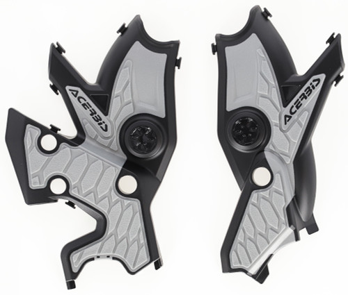 Acerbis X-Grip Frame Protectors | Silver/Black | '19-25 Tenere 700 (2911461001)